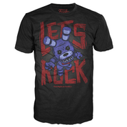 Camiseta de Bonnie con la frase "Let's rock".