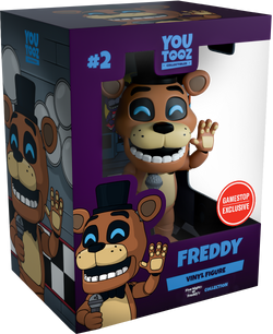 Pixel's Space Arcade — The youtooz merch drop artwork of Freddy and the