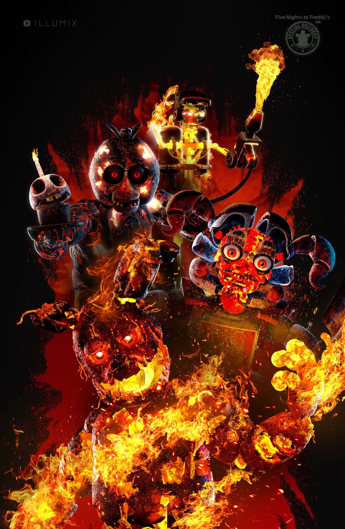 A Five Nights at Freddy's (FNAF) Animatronic Caught Fire During