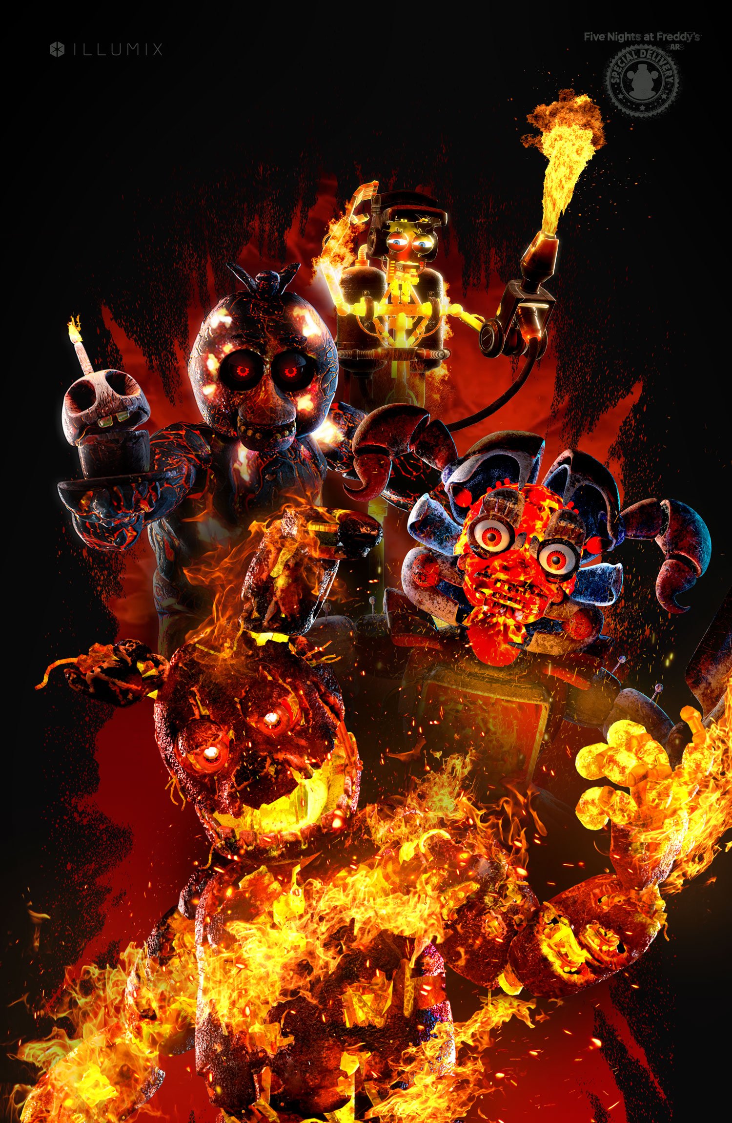 Five Nights At Freddy's Glowing Eyes Poster