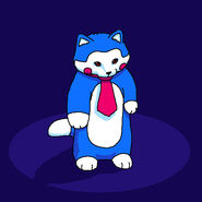 Candy the Cat traced over a cat standing.