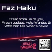 Faz Haiku for Help Wanted 2 teaser update.