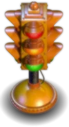 The Novelty Traffic Light as it is placed.