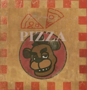 The top of the Freddy Fazbear's Pizza pizza box.