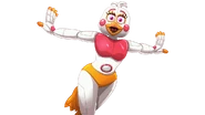 Funtime Chica when she appears randomly (Pose 3).