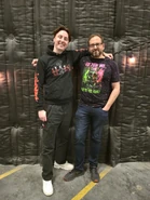 Dawko and Scott Cawthon at the set of the second film.