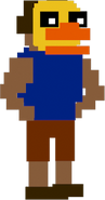 Sprite of a bully wearing Chica's mask.