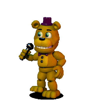 What I think Scott intended Fredbear to look like, judging from the only  Fredbear model there is, from FNAF World : r/fivenightsatfreddys