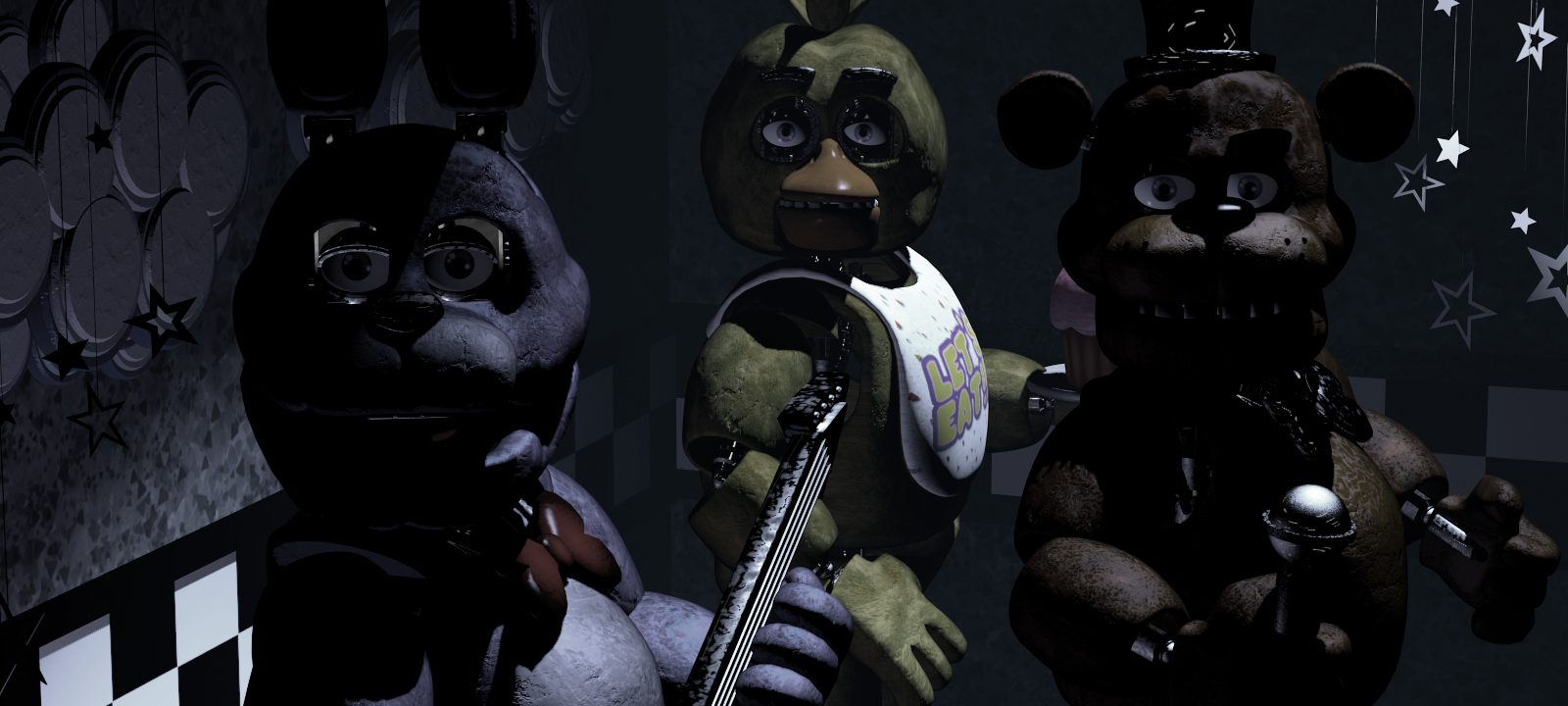 Here's a collection of FNaF 1 accurate renders that I have been working on  for a long time! : r/fivenightsatfreddys