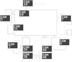 Fnaf 1 layout and All Cams ( Brightened )