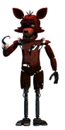 The figurine of Foxy that appears on the desk when he is active.