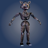 Funtime Foxy's Endoskeleton as seen from the Extra menu.