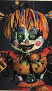 A closeup of the Scrap baby render on the Updated Edition of "The Freddys files"