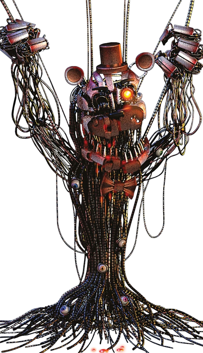 UCN Withered Chica in ventilation transparent background PNG