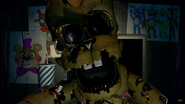 William Afton's last frame of jumpscare during the main gameplay with background.