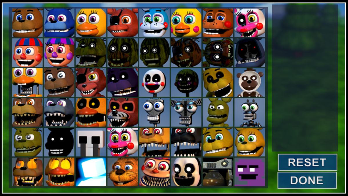 FNAF World Ultimate: Concept Art for the Party Creation screen