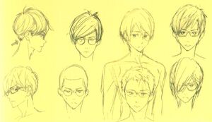 Various hairstyles of Rei.