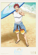 TAITO KUJI collab Summer Beach poster - Asahi