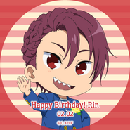 Thanks! Birthday-Our Special Day - chibi SNS icon - Rin