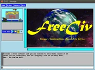 Freeciv 1.0, featuring the XAW client.