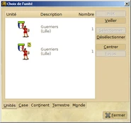 Choix de l'unité lorsqu'elles sont plusieurs sur la même case