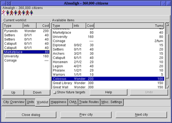 Worklist Tab.