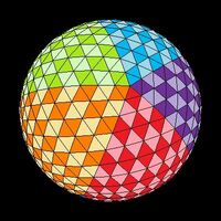 Icosahedron colored