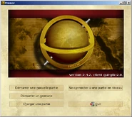 Écran d'accueil de Freeciv 2.4.2