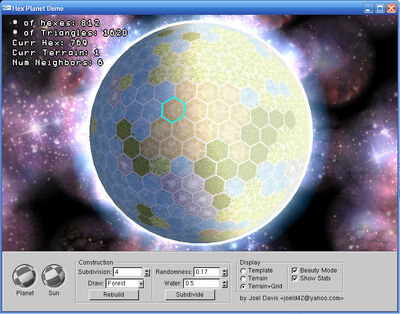 Hex planet demo by joel davis