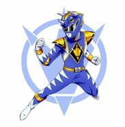 Angel Heart became the Hybrid Blue Dino Ranger