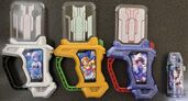 Anastasia Gashat, Kirari Moroboshi Gashat, Miho Kohinata Gashat and Kanade Hayami Capsule