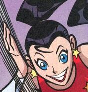 Robin (Teen Titans 2003 TV Series) shows Robin a picture of Wonder Girl (Teen Titans 2003 TV Series)