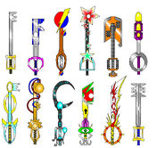 Rescue Token Keyblade and Max Goof's Adrenal Chord Keyblade