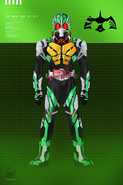 Kamen Rider Type-Ω (Shades, transformation w/New CycloneRiser)