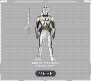 Thales as Kamen Rider Flamberge and his Jousan Enjou (Golden Holy Sword)