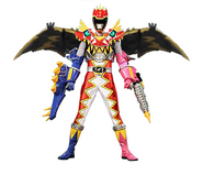 T-Rex Super Charge Red Ranger Tri-Stego-Ptera Formation