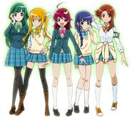 Sakurai Kokoa, Jinguuji Nobara, Aoi Minato, Houen Tsubasa and Yurizono Shiori