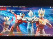 Tri-Squad (Ultraman Taiga, Ultraman Titas and Ultraman Fuma) and Ultraman Reiga Team Up