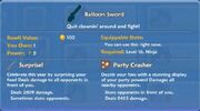 Balloon Sword reward item