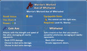 Warrior’s Warlord Axe of Whirlwind item