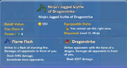 Ninja's Jagged Scythe of Dragonstrike item