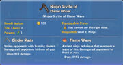 Ninja's Scythe of Flame Wave item