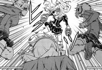 Charles and Elizabeth battle during the E-Pandora Rebellion Arc.