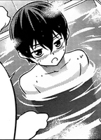 Kazuya takes a bath