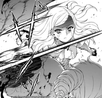 Lucy fighting during the 12th Nova Clash.