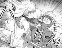 Gengo attacked by Sawatari.