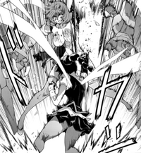 Rana pushes a Nova controlled Roxanne back