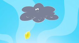 A cloud watching a lemon