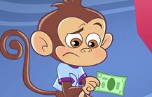 Bo Monkey with a dollar