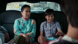 The trio regroup in the limo